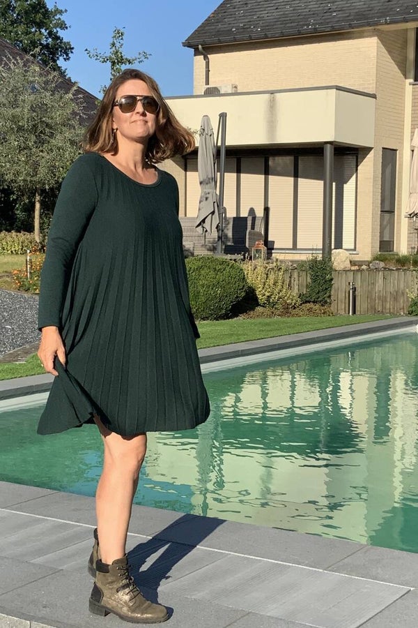 Woolen dress  in Alpine green