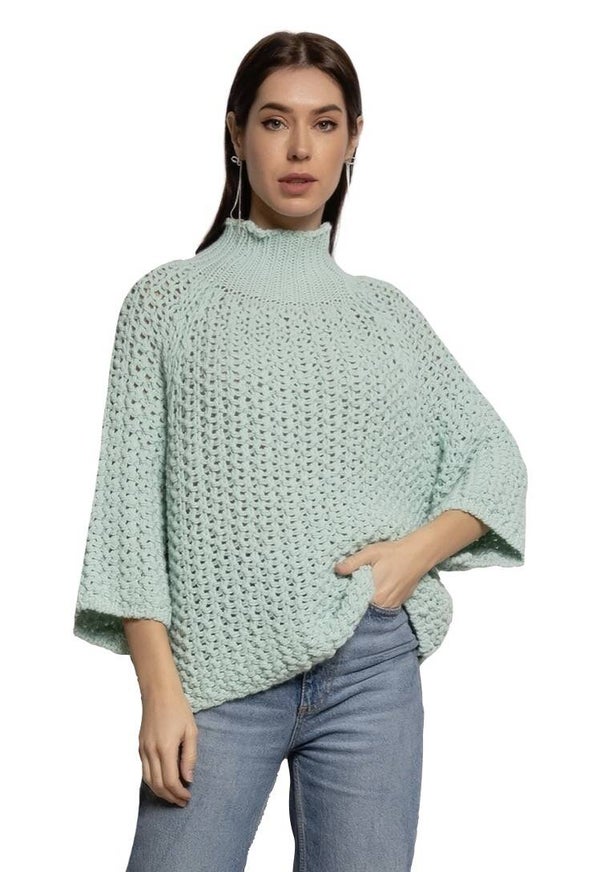 Gebreide trui in Ocean Wave