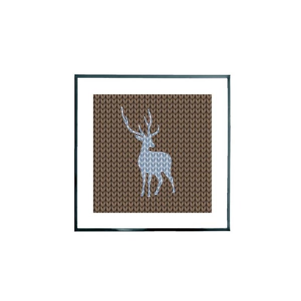 Poster ingelijst ‘Knit deer’