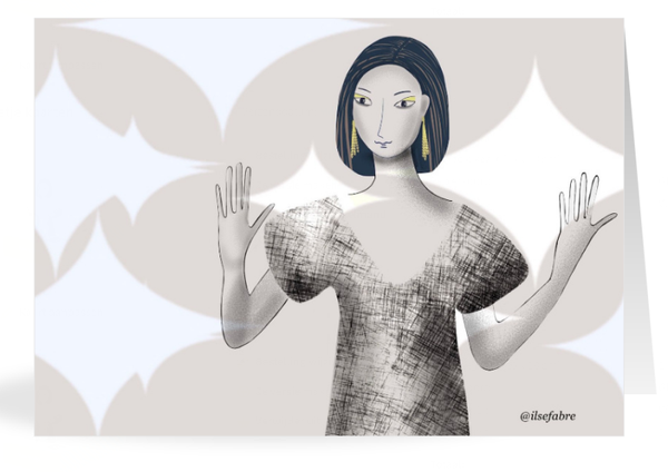 Wenskaarten - 'Connecting the stars grey' - kunstkaart
