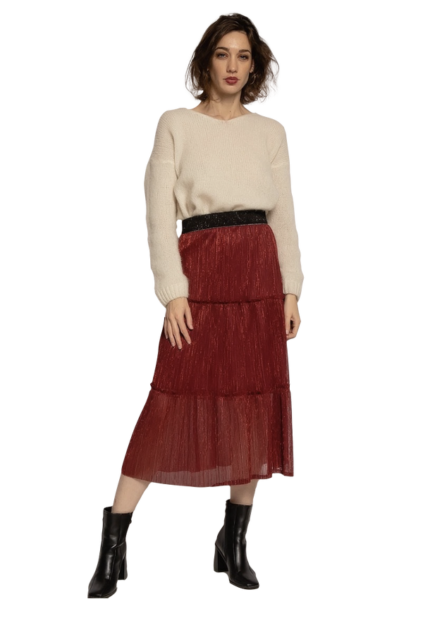 Rok met ruches in bordeaux