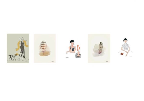 Wenskaarten - ‘Dreaming of’ : pakketje van 5 verschillende kunstkaarten
