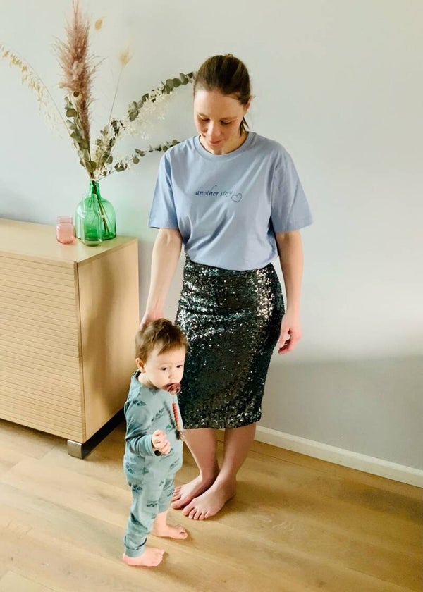 T-shirt Fuser ‘Another story’ sereneblue