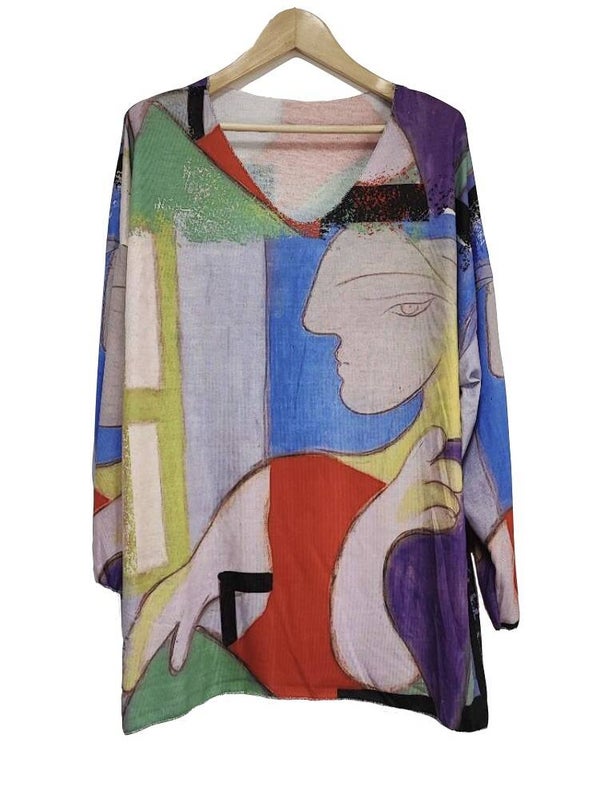 Sweater met print ‘Picasso’