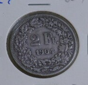 2 Franken 1904 Silber