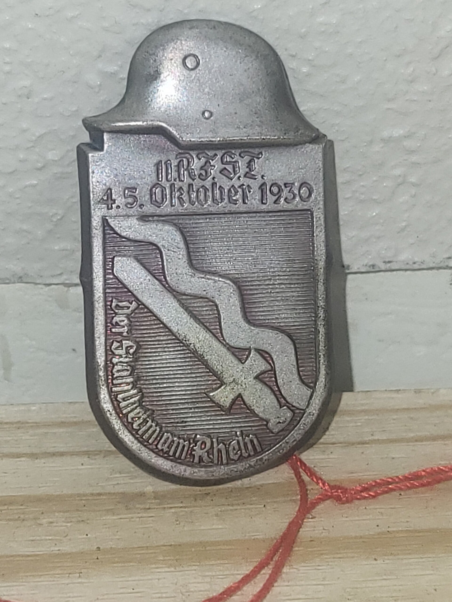 Stahlhelmbund-Treffabzeichen „Der Stahlhelm am Rhein“ 1930