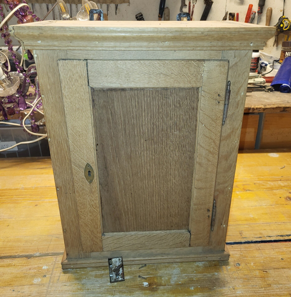 Kleiner antiker Apothekerschrank aus Eiche