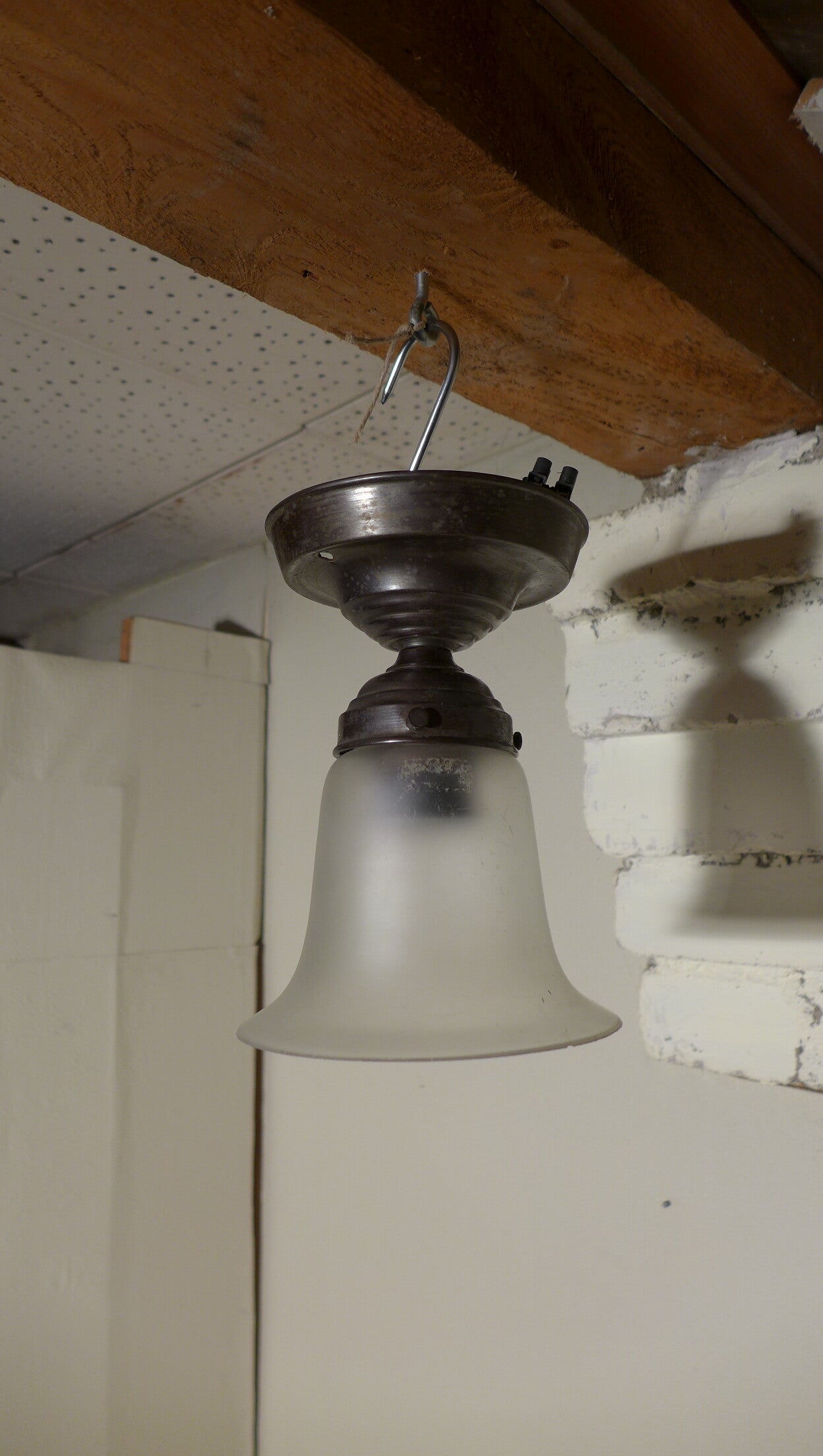 Lampe mit Glasschirm aus den 1930er Jahren Nr. 170