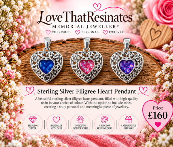 Sterling Silver Filigree Heart Pendant