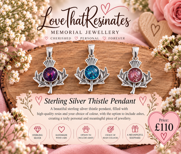 Sterling Silver Thistle Pendant