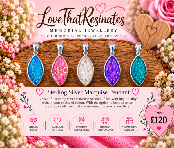 Sterling Silver Marquise Pendant