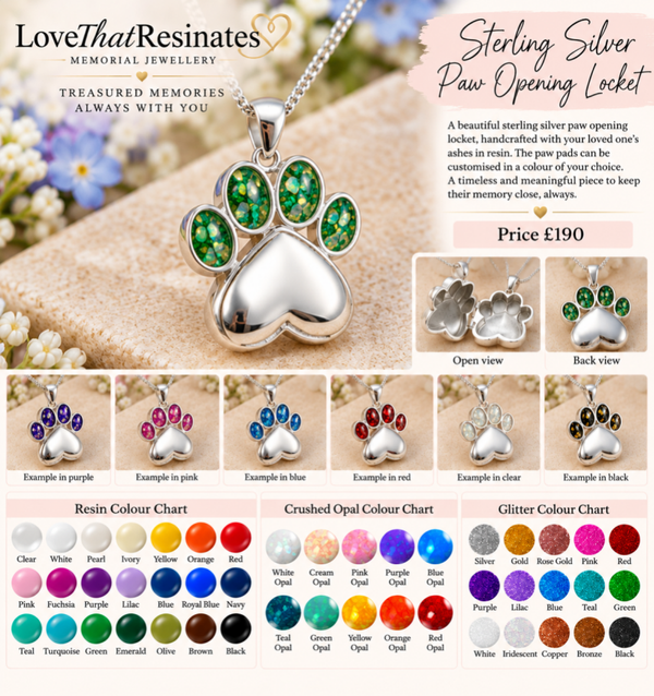 Sterling Silver Paw Locket