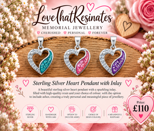 Sterling Silver Heart Inlay Pendant
