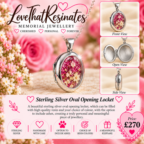 Sterling Silver Oval Locket