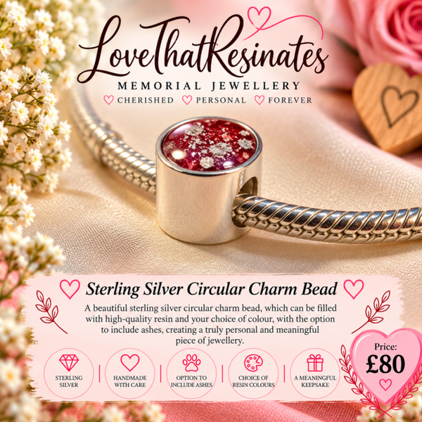 Sterling Silver Circular Charm Bead
