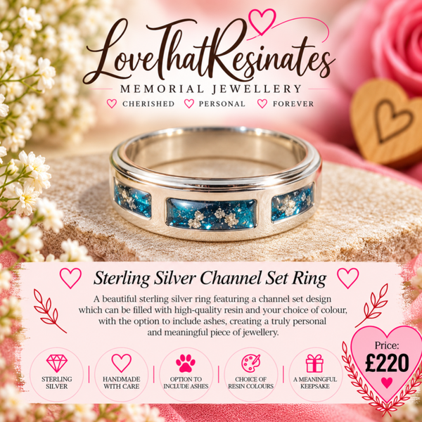 Sterling Silver Channel set Ring