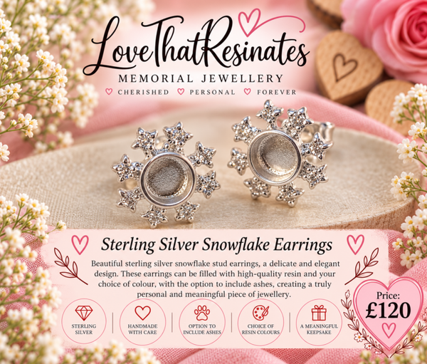 Sterling Silver Snowflake Earrings