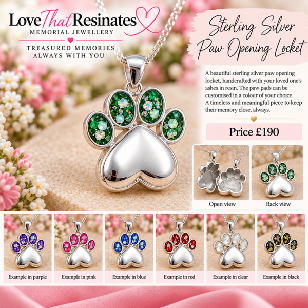 Sterling Silver opening Paw Locket