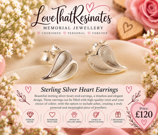 Sterling Silver Split Heart Earrings