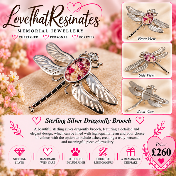 Sterling Silver Dragonfly Brooch