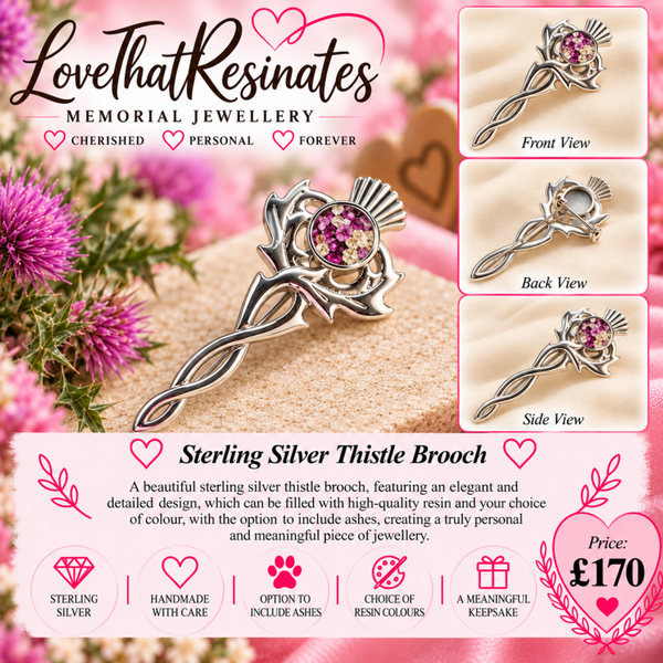 Sterling Silver Thistle Brooch