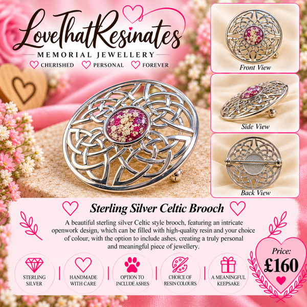 Sterling Silver Celtic Style Brooch