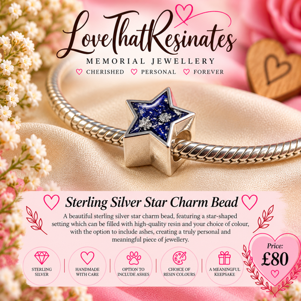 Sterling Silver Star charm Bead