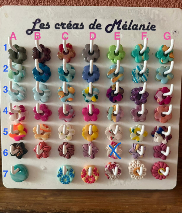Pampilles fleurs Moyenne Mïa – Création artisanale 🌸