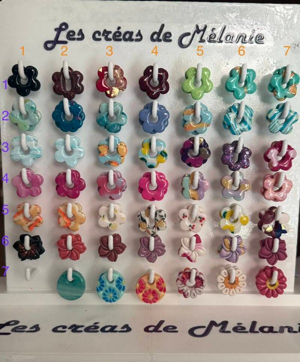 Pampilles fleurs Moyenne Mïa – Création artisanale 🌸