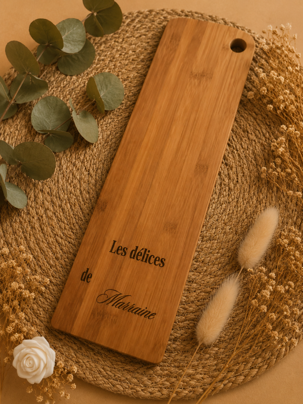 Planche de service personnalisée en bois – Élégance & convivialité