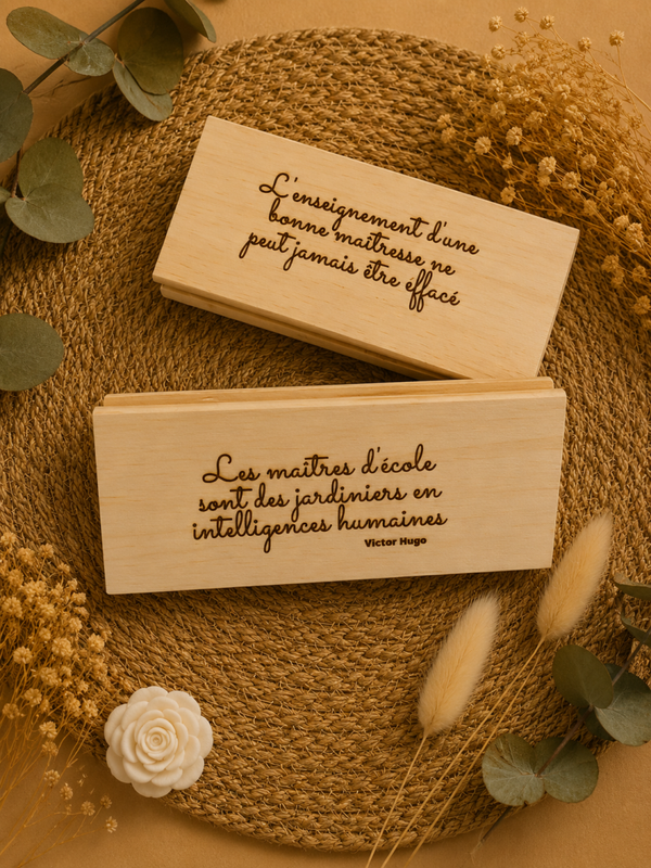 Brosse de tableau personnalisée – Cadeau original pour maîtresse ou maître d’école