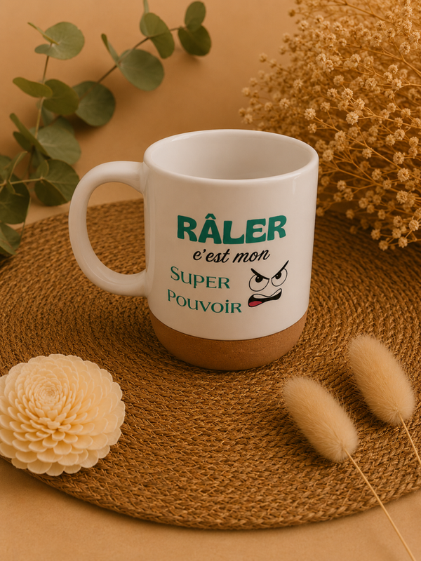 Mug humoristique personnalisé – “Râler c’est mon super pouvoir”