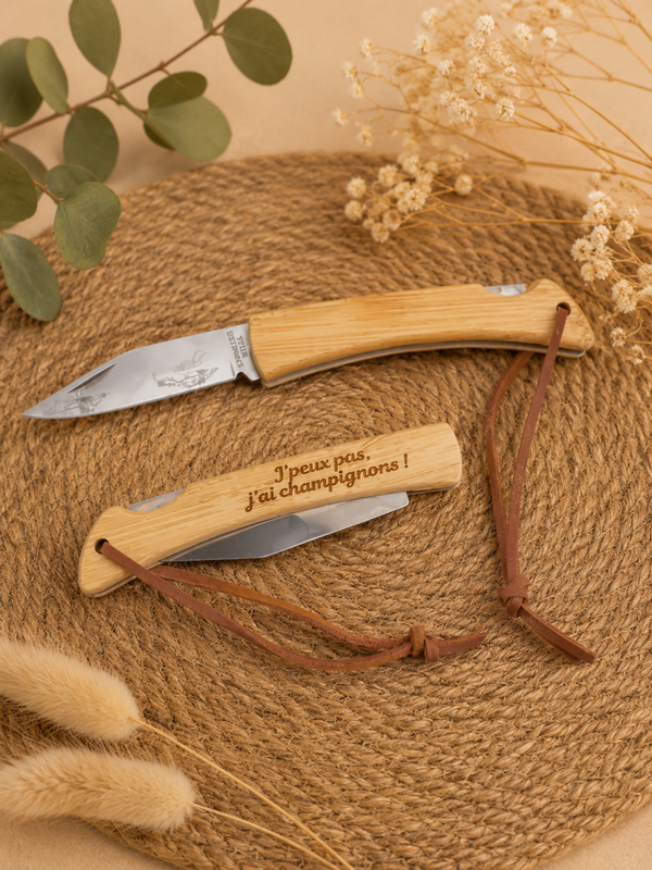 🔪 Couteau de Poche Personnalisé en Bois – Cadeau Homme Original