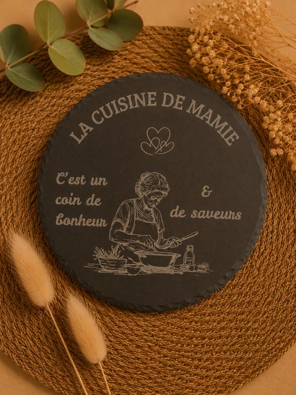 Dessous de plat en ardoise “La cuisine de Mamie” – Décoration & cuisine pleine de douceur