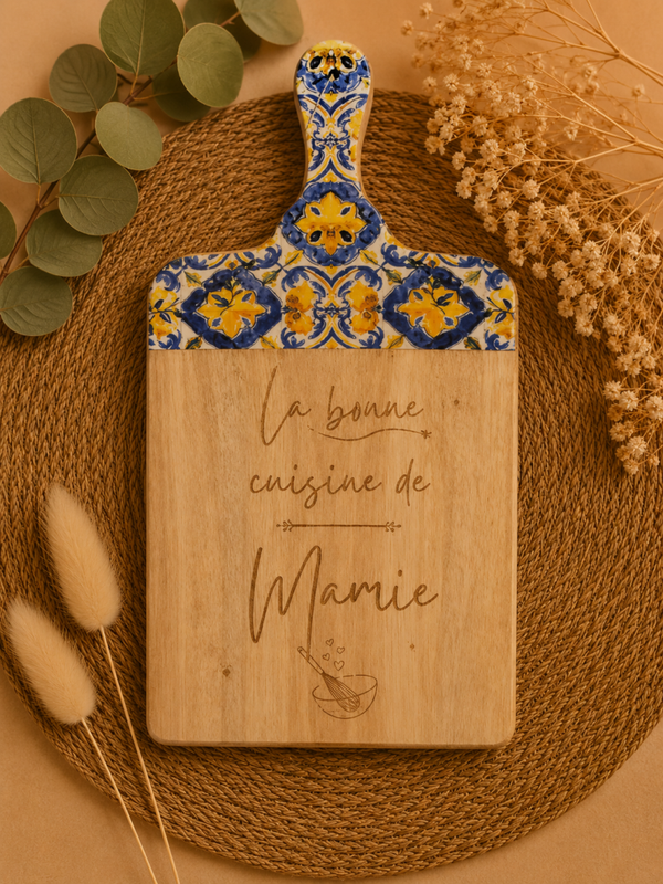 Planche à découper “La bonne cuisine de Mamie” – Élégance & tradition en cuisine