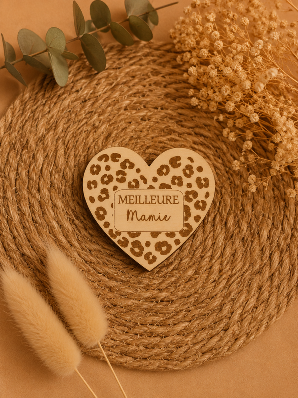 Magnet cœur “Meilleure Mamie” – Petit cadeau tendre & tendance