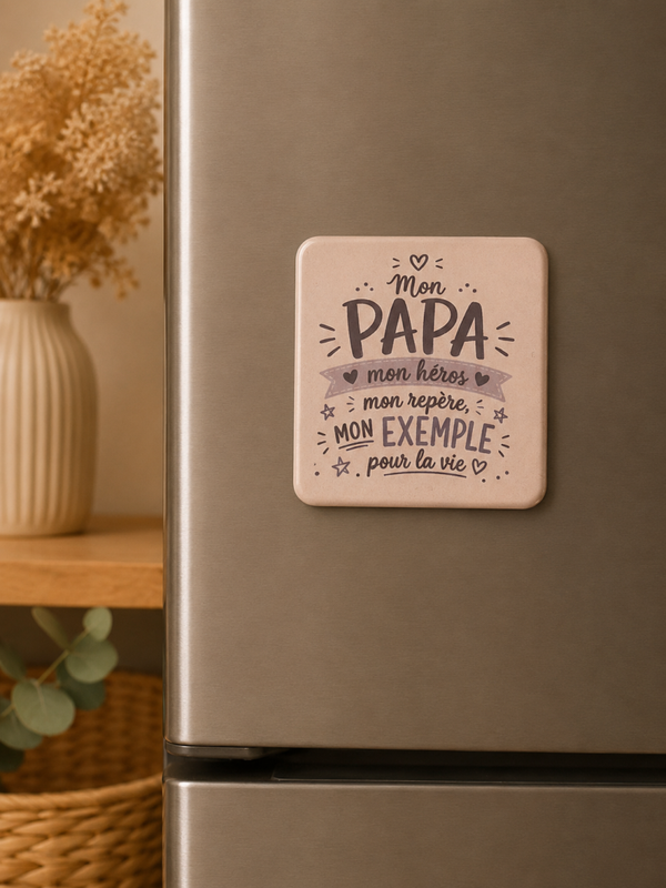Magnet “Mon Papa, mon héros” – Petit cadeau rempli d’amour