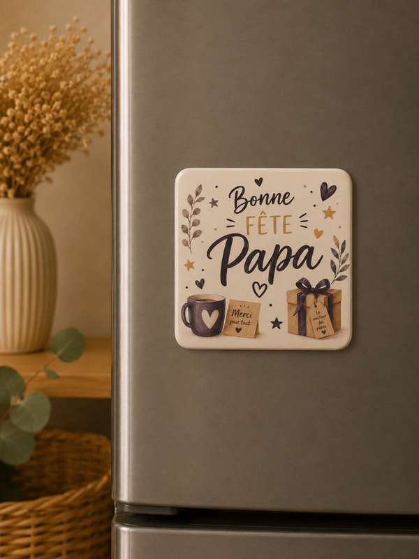 Magnet “Bonne Fête Papa” – Petit cadeau plein d’amour pour papa