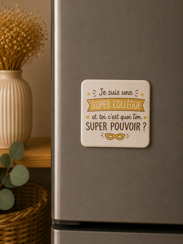 Magnet “Je suis une super collègue” – Cadeau original et plein d’humour