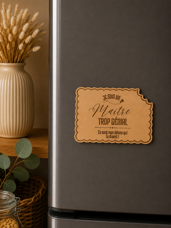 Magnet “Je suis un Maître trop génial” – Cadeau maître