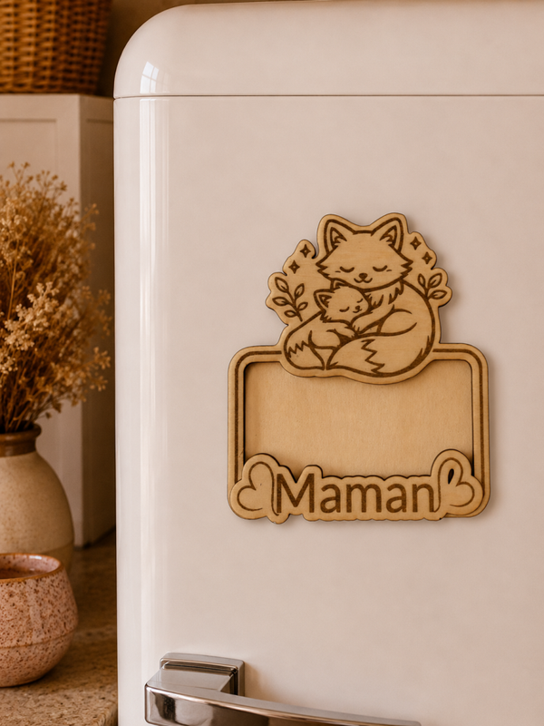 Magnet photo “Maman” – Renarde et son petit 🦊