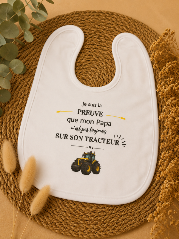 Bavoir bébé personnalisé – Cadeau original et plein d’humour