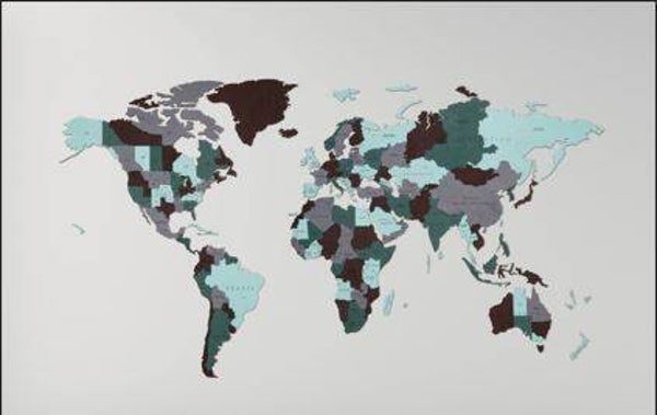 World Map - Size M - Emerald