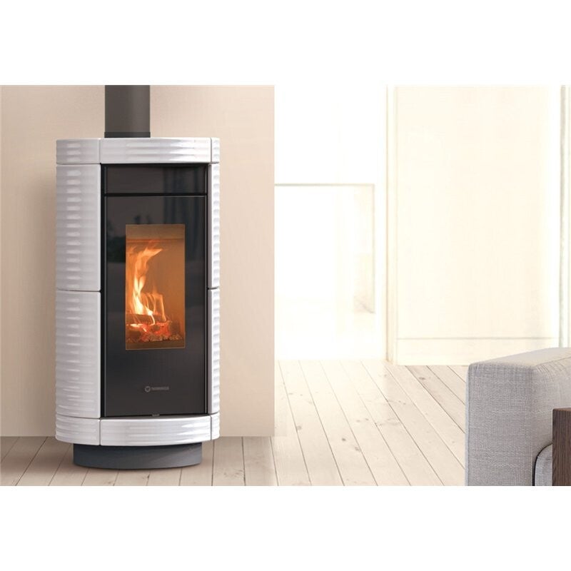 Stufa a legna Thermorossi Dorica Evo Wood Maiolica 10,1Kw canalizzabile e ventilabile