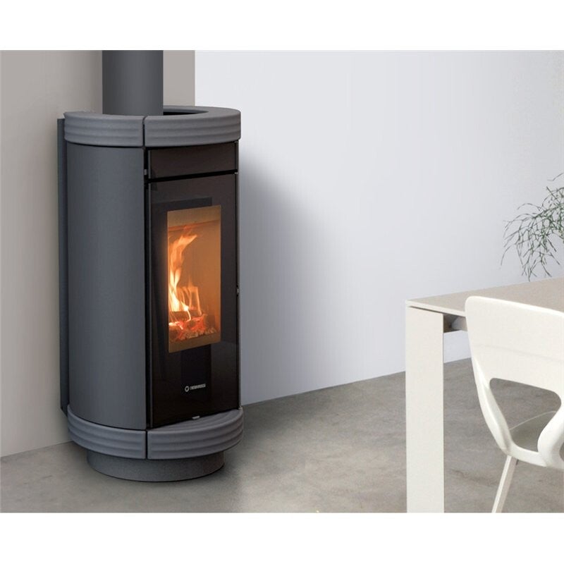 Stufa a legna Thermorossi Dorica Evo Wood Metalcolor 10,1Kw canalizzabile e ventilabile