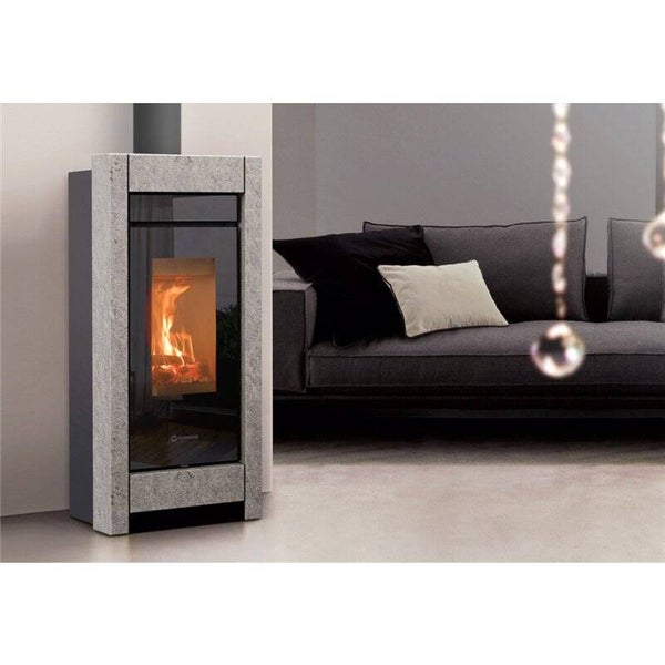 Stufa a legna Thermorossi Essenza Evo Wood Stone 10,1Kw canalizzabile e ventilabile