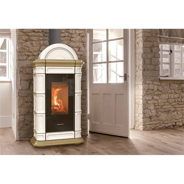 Stufa a legna Thermorossi Lienz Evo Wood Maiolica 10,1Kw canalizzabile e ventilabile
