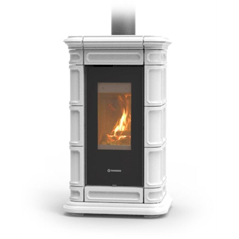 Stufa a legna Thermorossi Saint Moritz Evo Wood Maiolica 10,1Kw canalizzabile e ventilabile