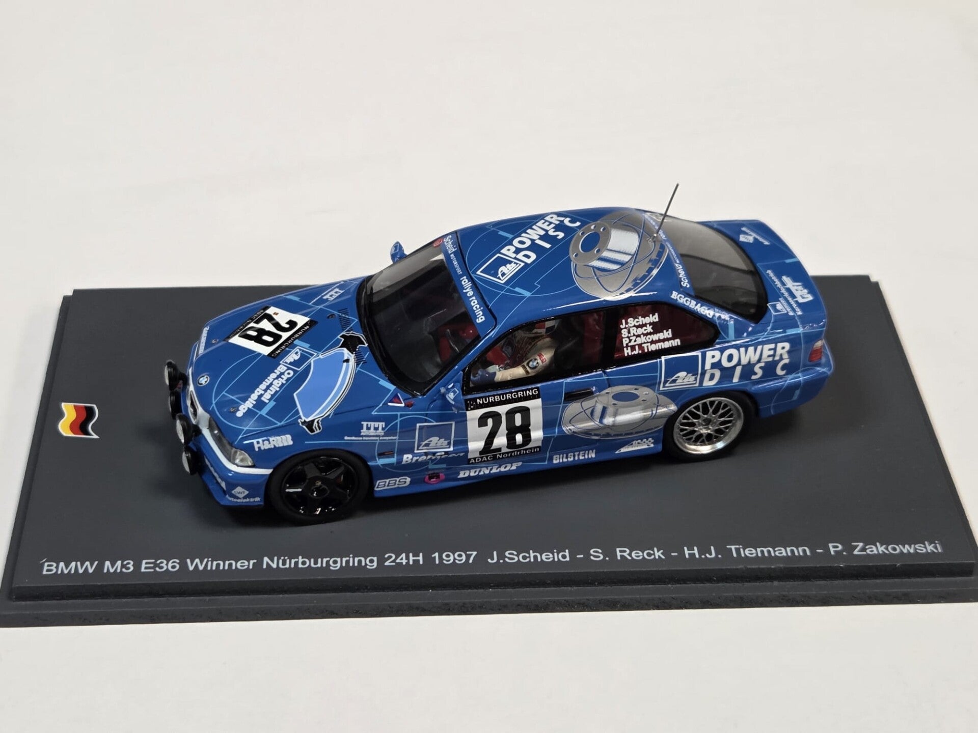 Spark BMW M3 E36 Eifelblitz Sieger 24h Nürburgring 1997 1:43 43NUR1997