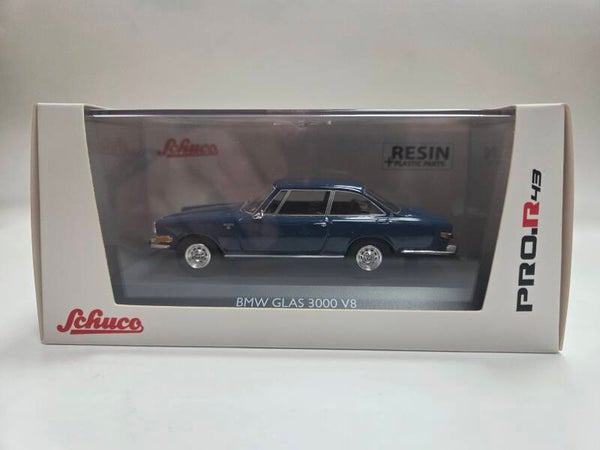 Schuco / Spark BMW Glas 3000 V8 dunkelblau 1:43